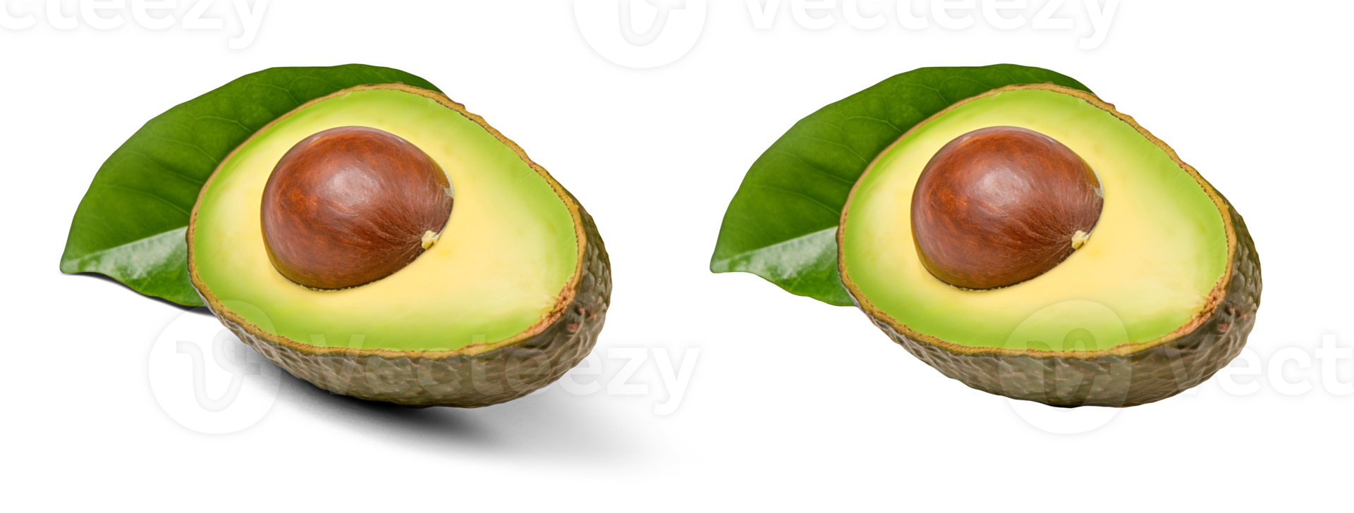 AI generated Avocado, on a transparent background, digital photography png