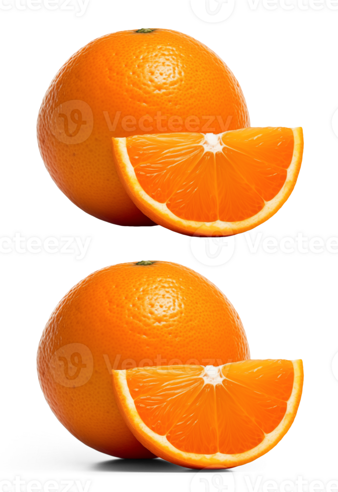 AI generated Mandarin, orange on a transparent background, digital photography png