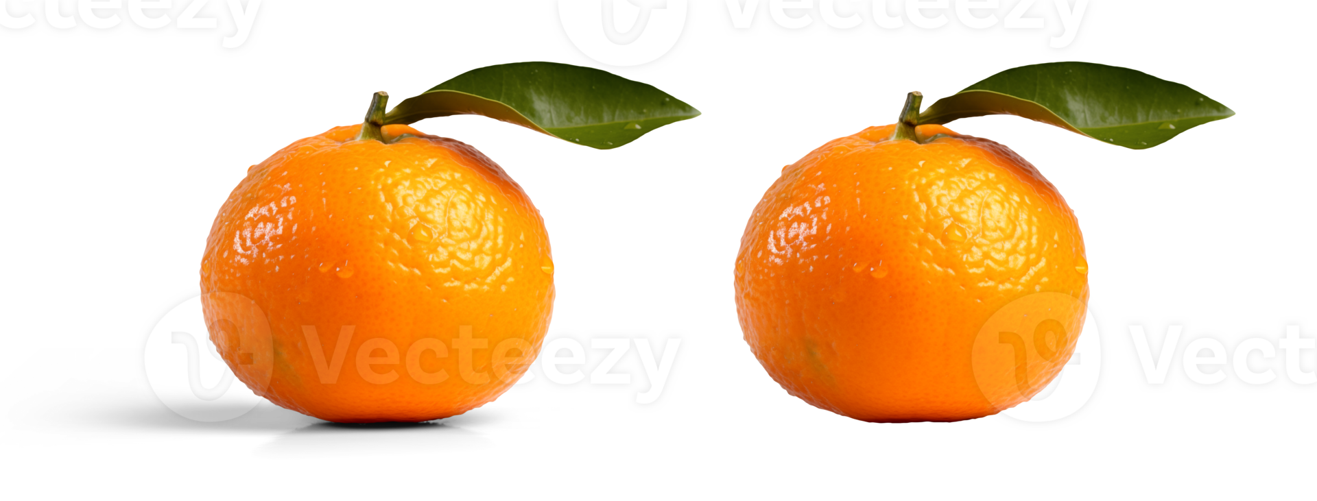 AI generated Mandarin, orange on a transparent background, digital photography png
