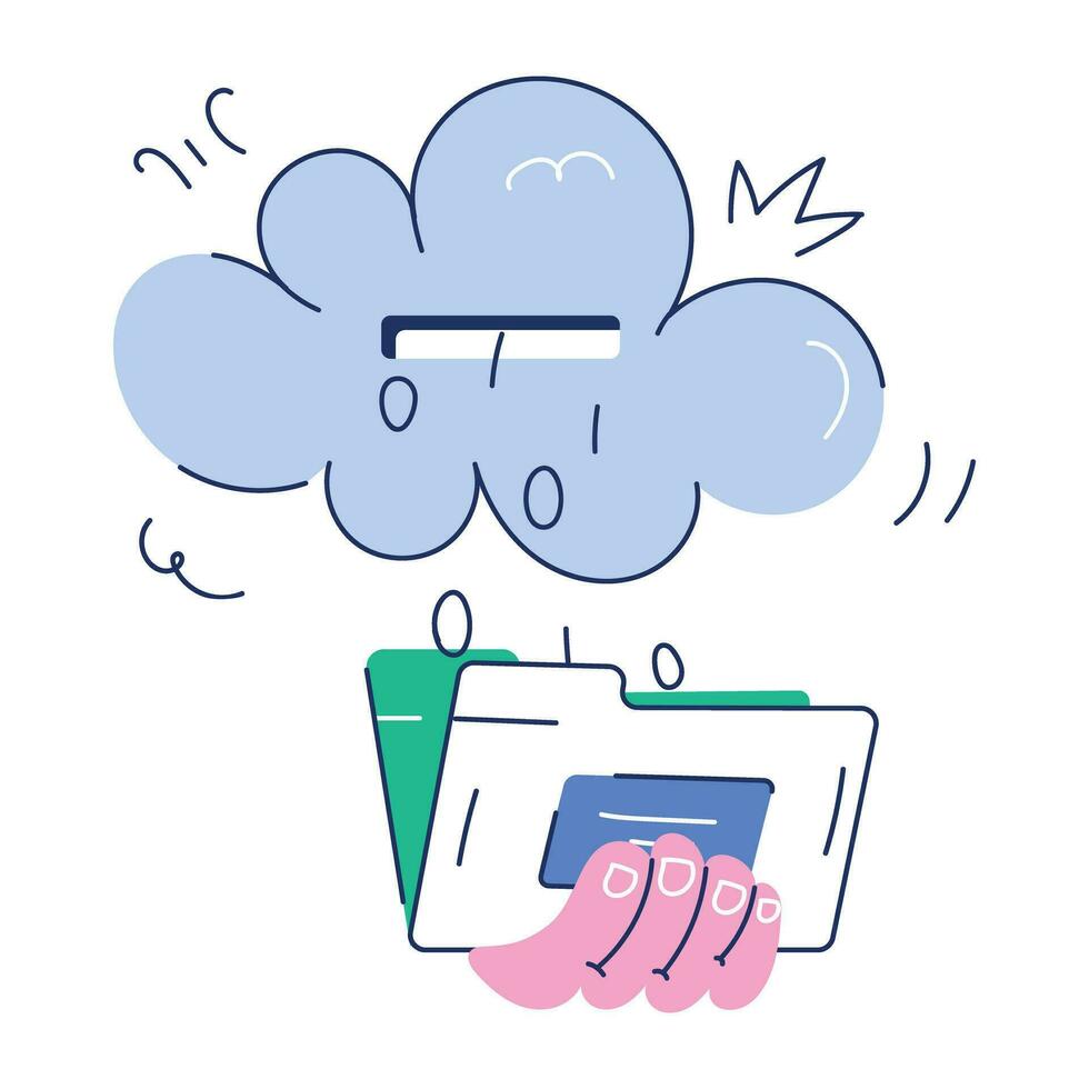 web programación garabatear mini ilustración vector