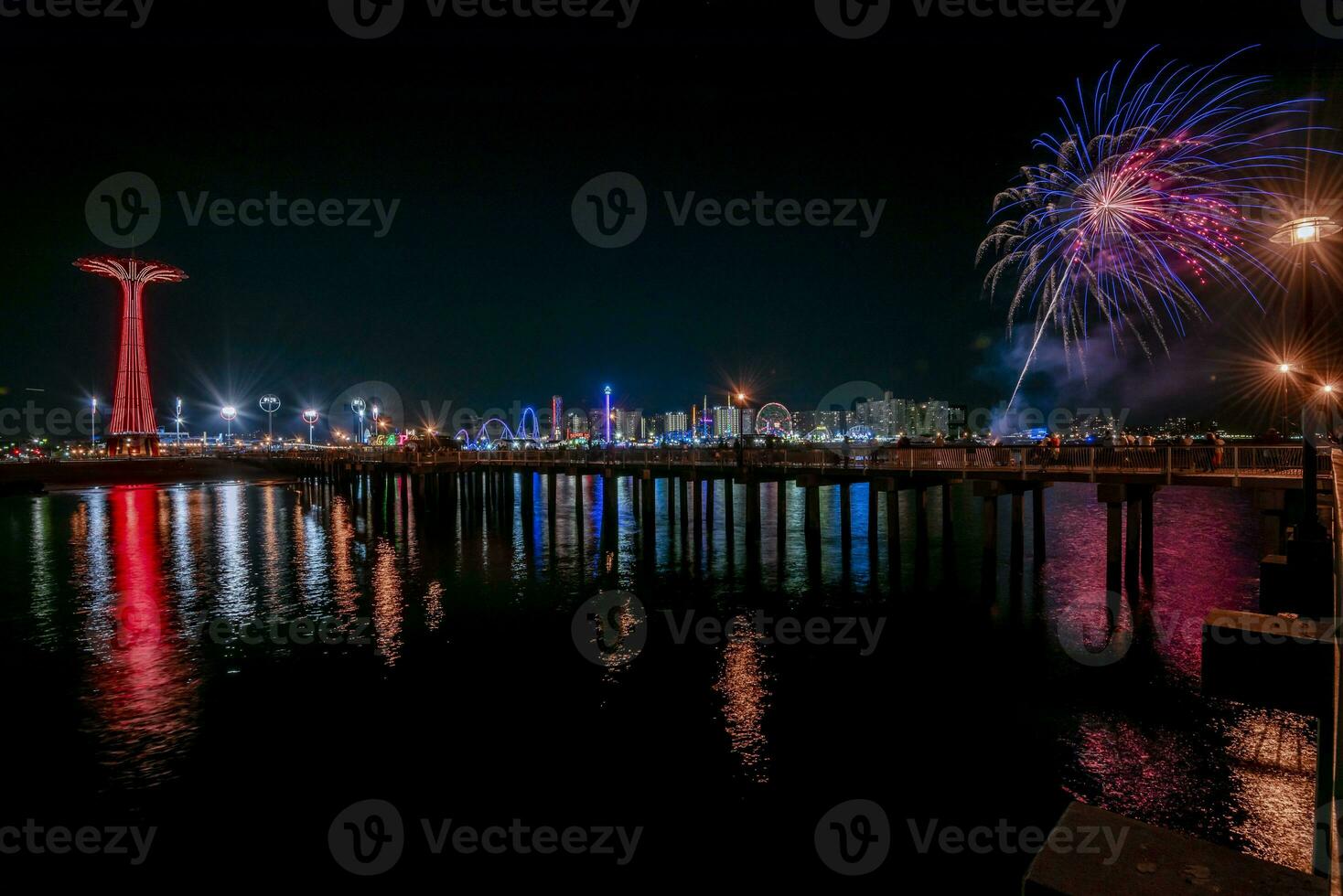 Coney Island at Night photo