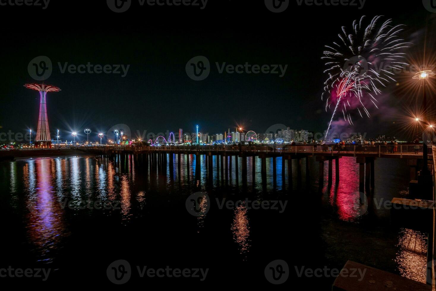 Coney Island at Night photo