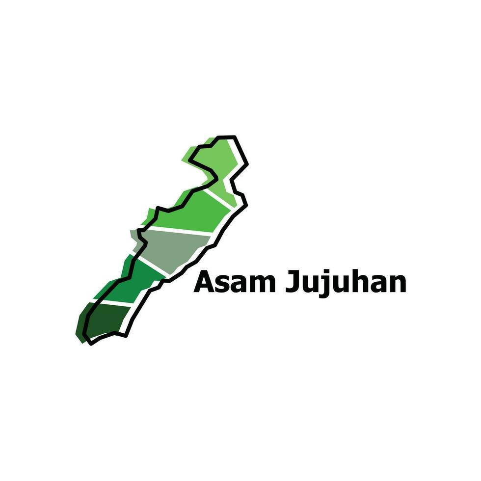 vector map City of Asam Jujuhan, element graphic illustration template design