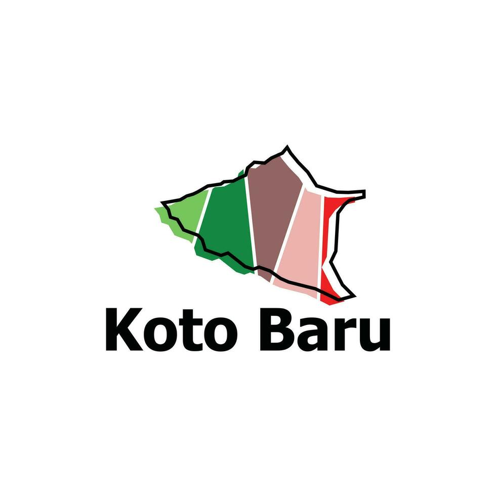 Map of Koto Baru City modern outline, High detailed vector illustration Design Template, suitable for your company