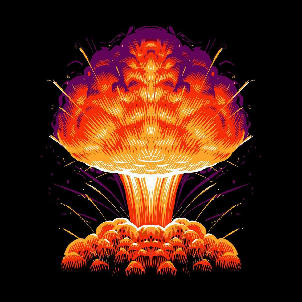 the cartoon explosion bomb illustration vector