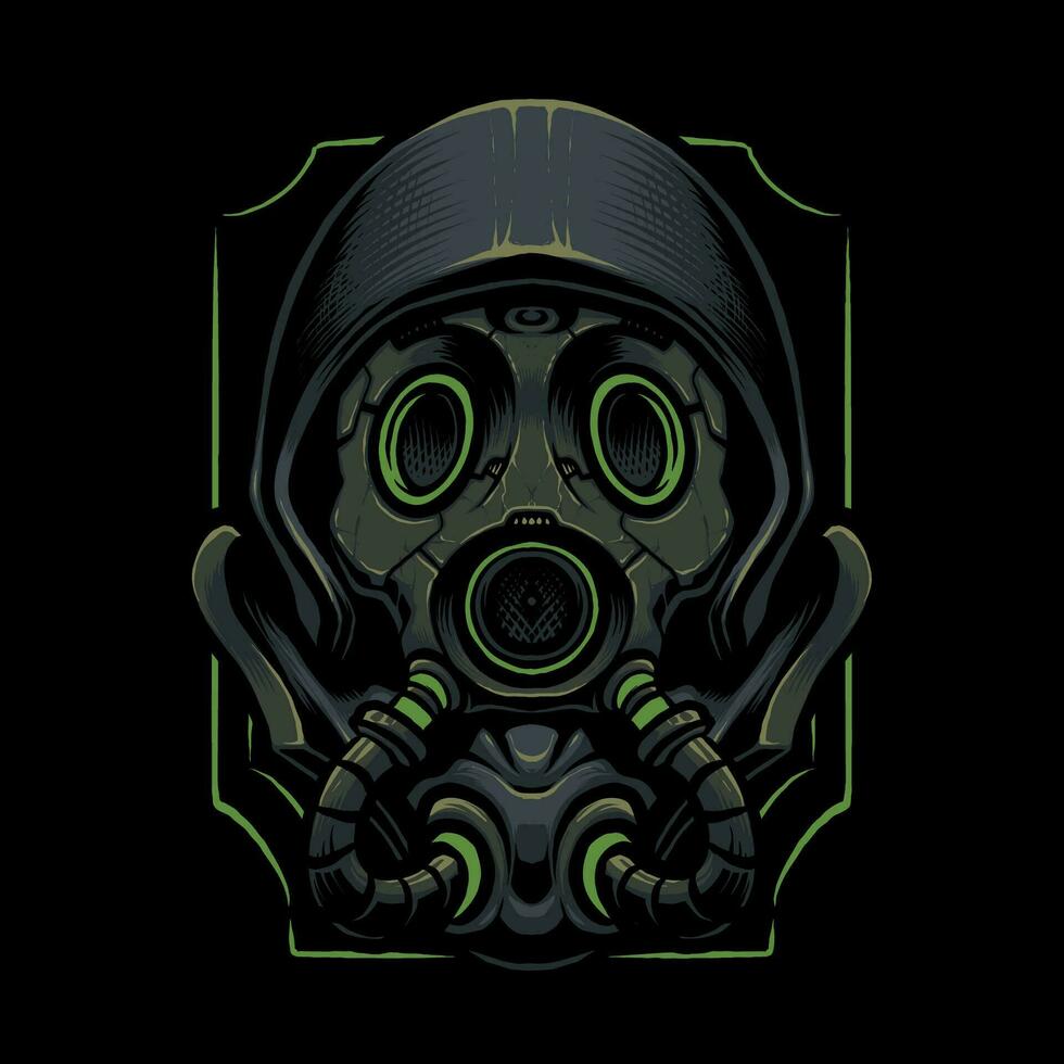 the biohazard mask vector illustration