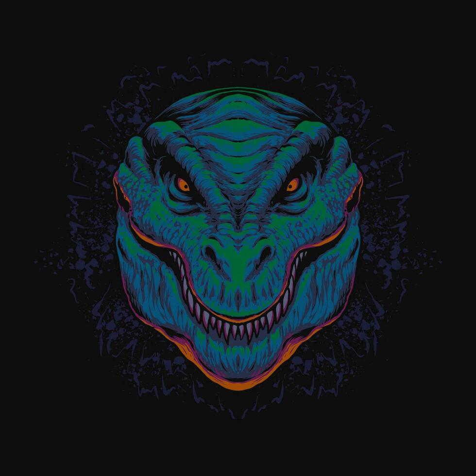 the tyrannosaurs rex dinosaur head vector