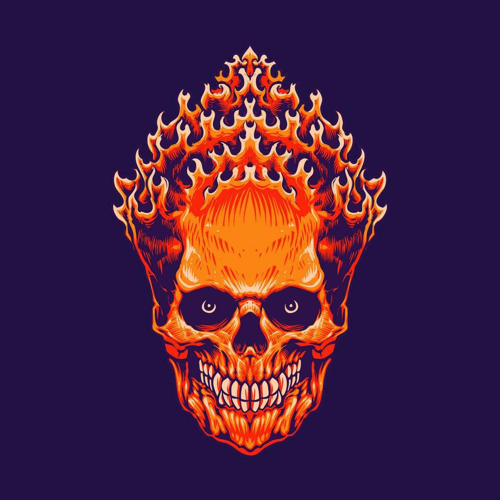 banaspati skull head vector illustration