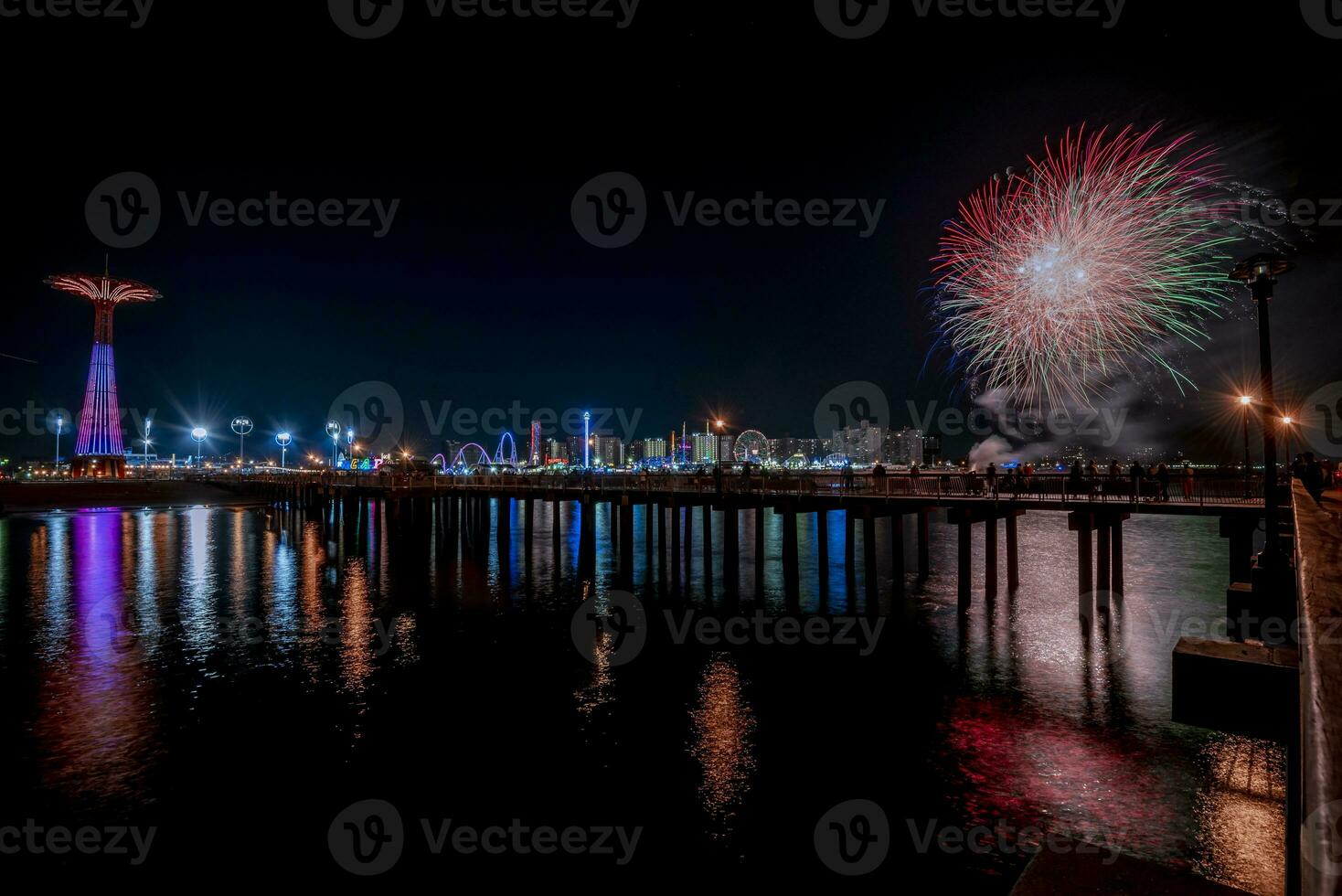 Coney Island at Night photo