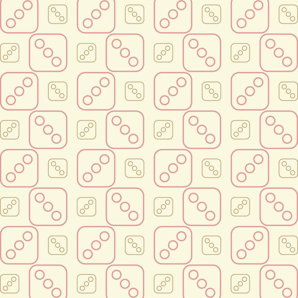 Dice three repeating pattern vector design beautiful illustration background