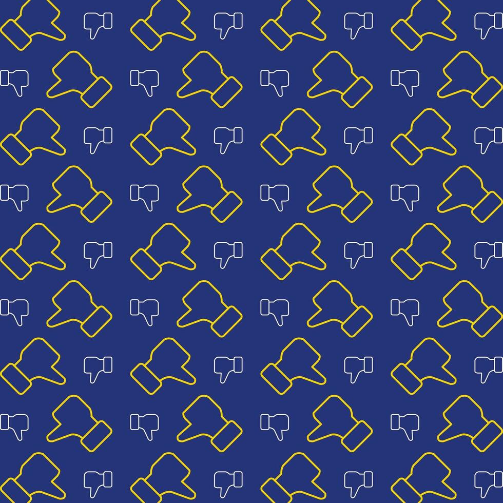Dislike trendy vector design repeating pattern illustration