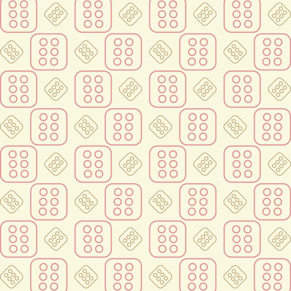 Dice Six repeating pattern vector design beautiful illustration background