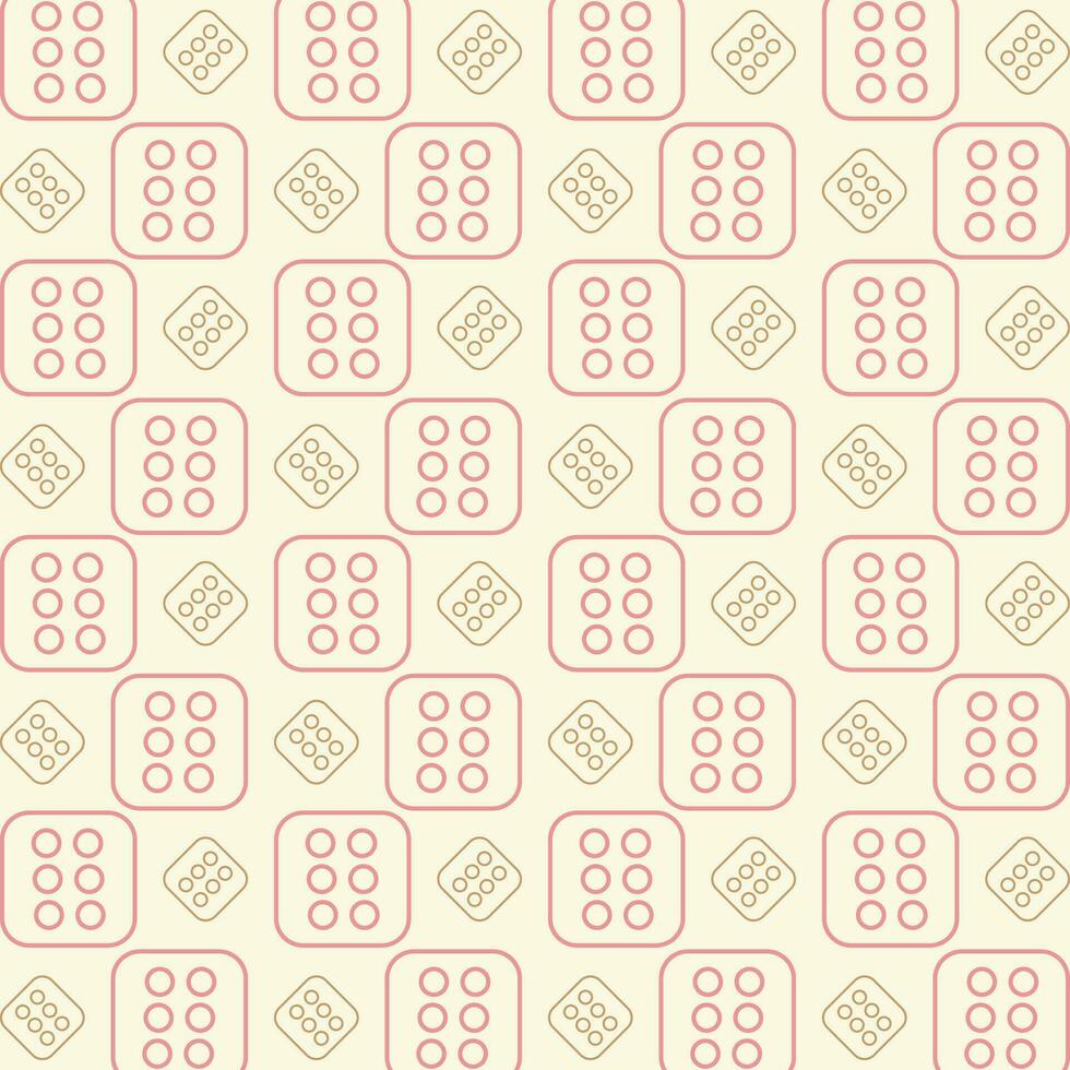 Dice Six repeating pattern vector design beautiful illustration background