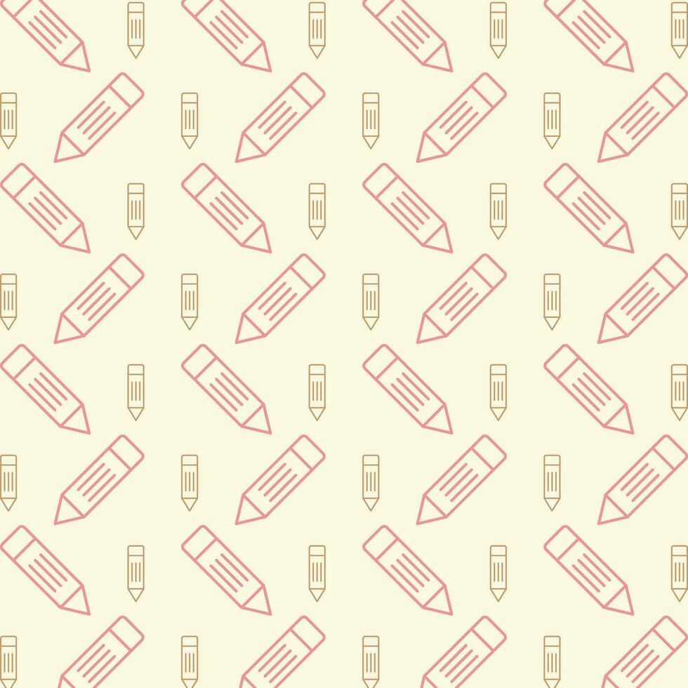 Pencil repeating pattern vector design beautiful illustration background