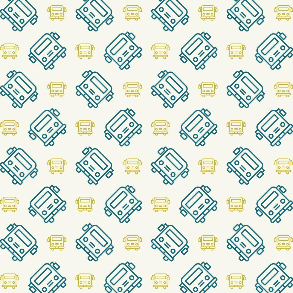 School bus beautiful repeating pattern design colorful vector illustration background