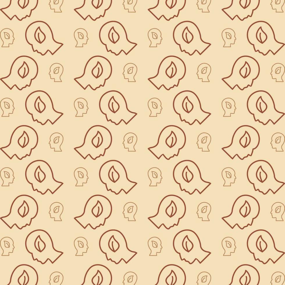 Eco Mind trendy vector design repeating pattern illustration background