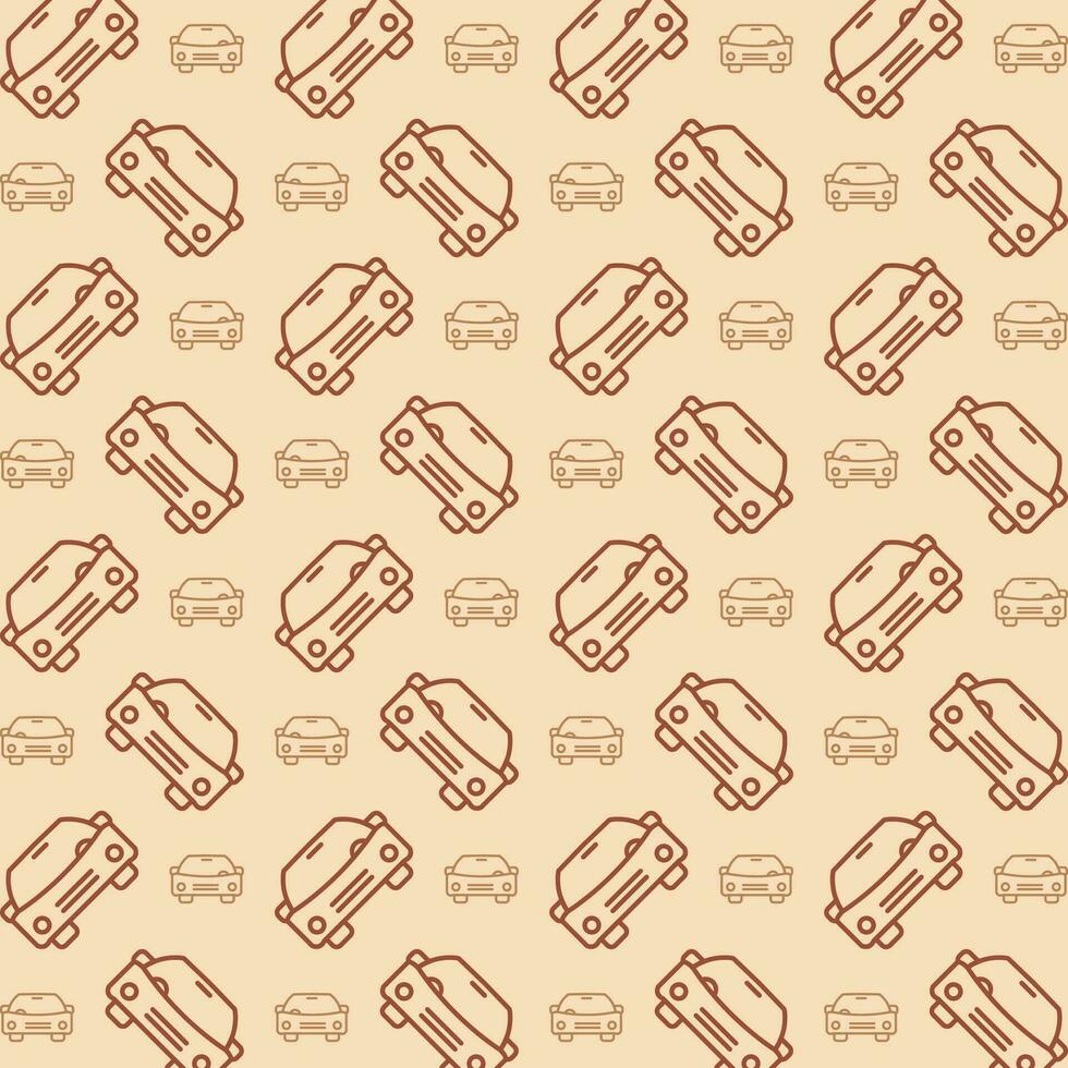 Car trendy vector design repeating pattern illustration background