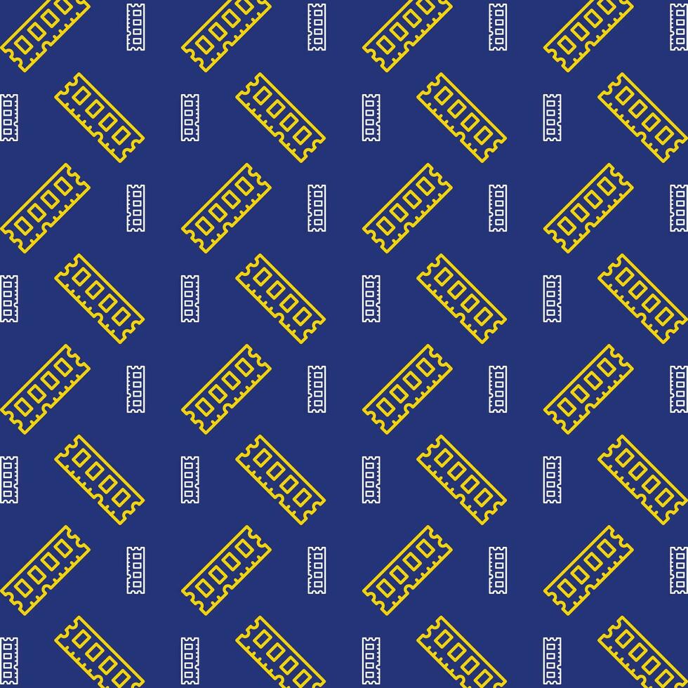 RAM memory trendy vector design repeating pattern illustration background