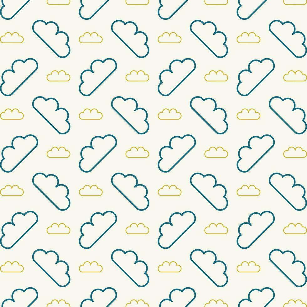 Cloud beautiful repeating pattern design colorful vector illustration background