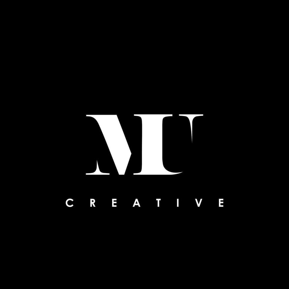 MU Letter Initial Logo Design Template Vector Illustration