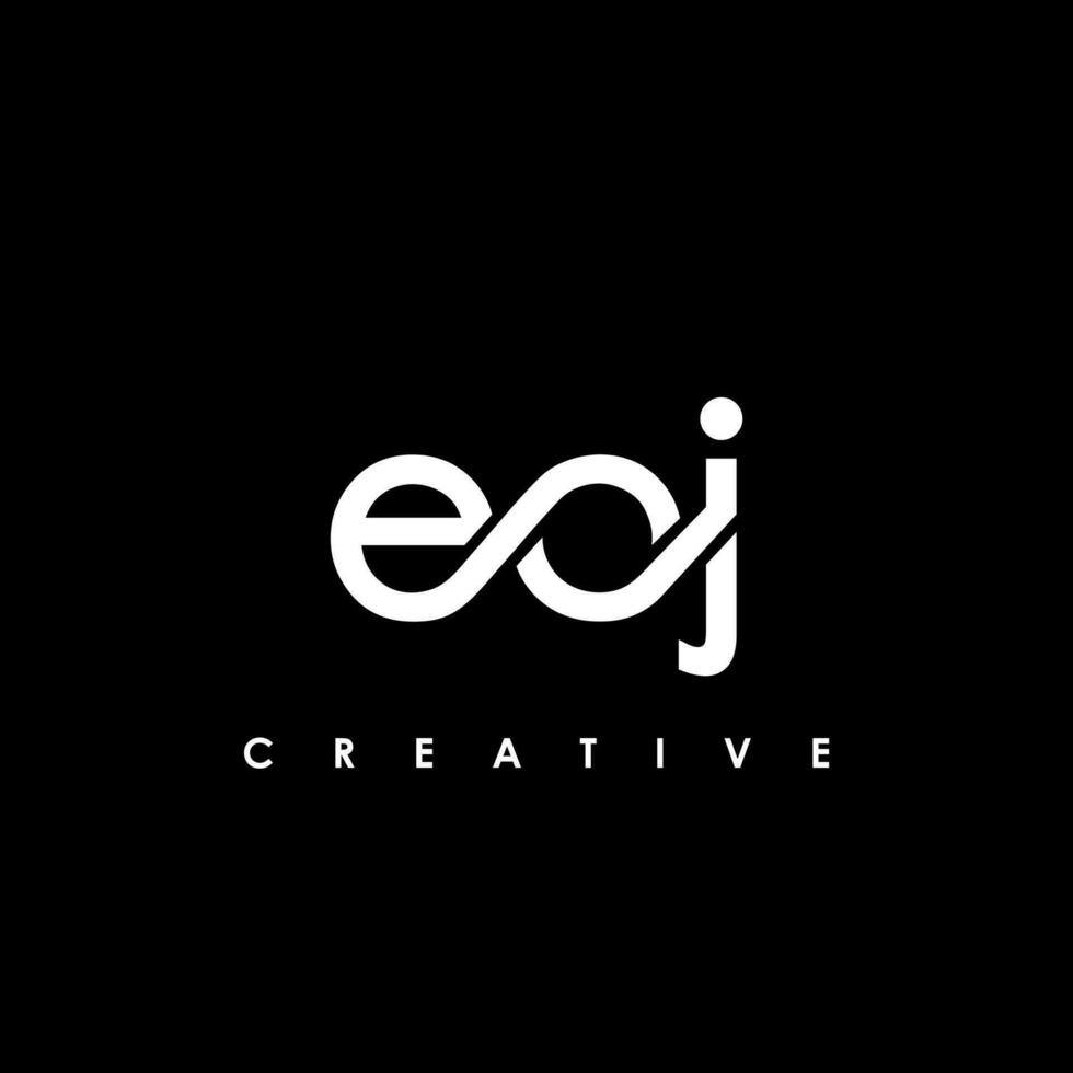 EOJ Letter Initial Logo Design Template Vector Illustration