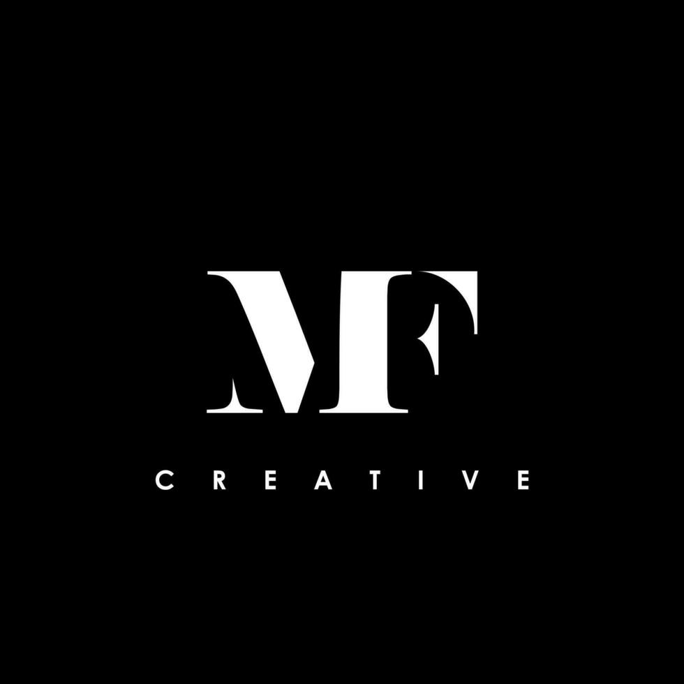 MF Letter Initial Logo Design Template Vector Illustration