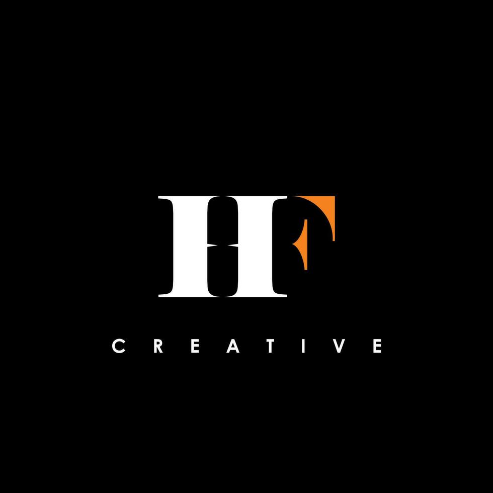 HF Letter Initial Logo Design Template Vector Illustration