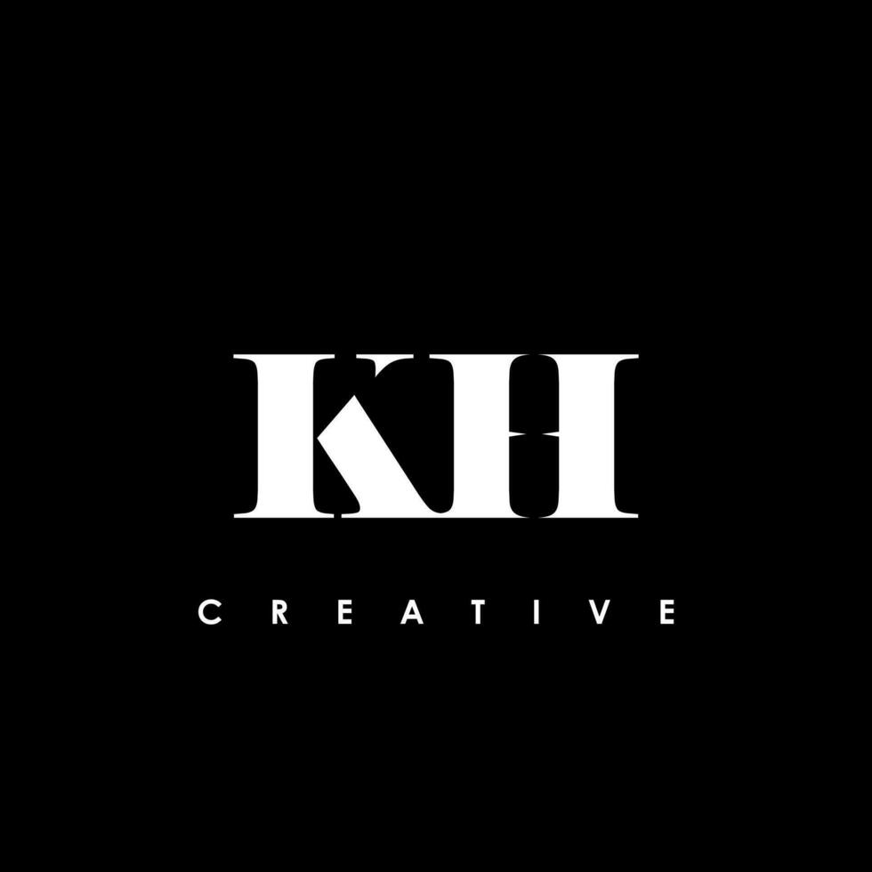 kh letra inicial logo diseño modelo vector ilustración