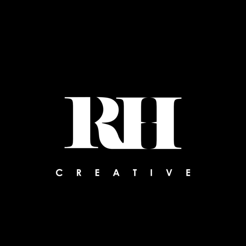 RH Letter Initial Logo Design Template Vector Illustration