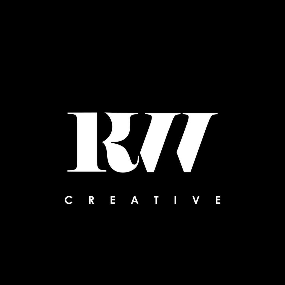 RW Letter Initial Logo Design Template Vector Illustration