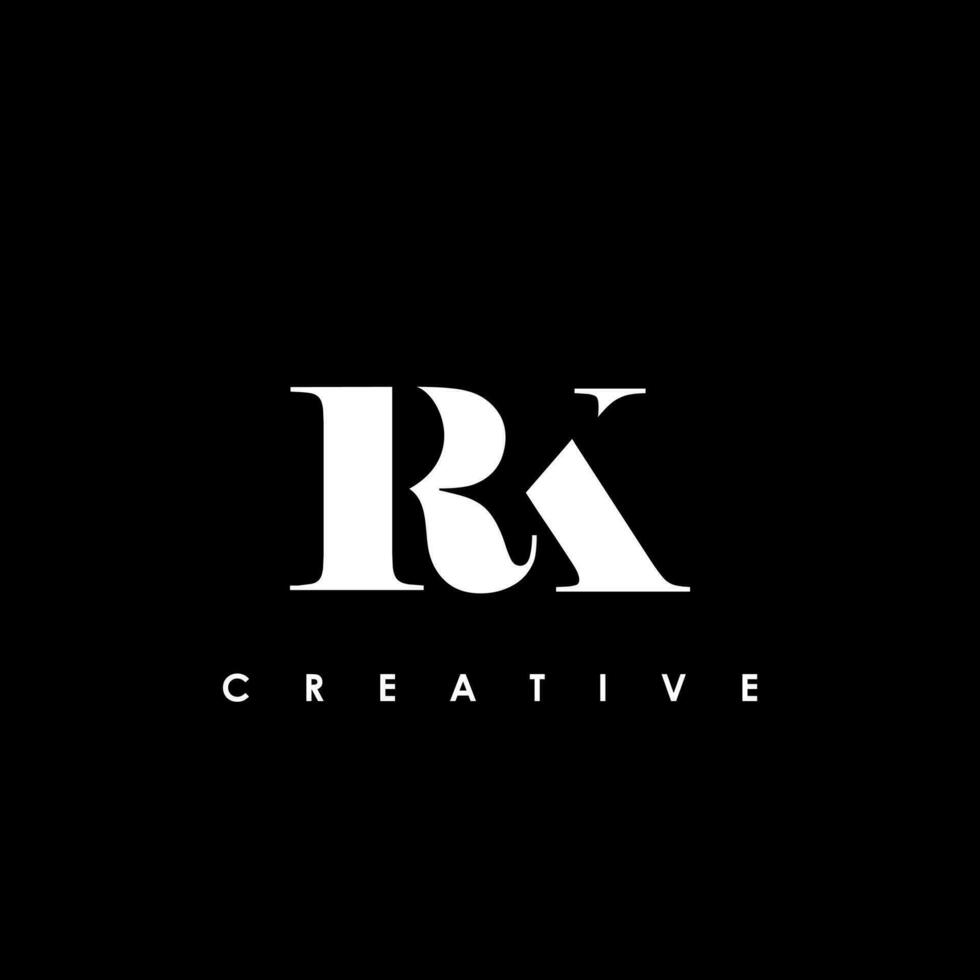RK Letter Initial Logo Design Template Vector Illustration