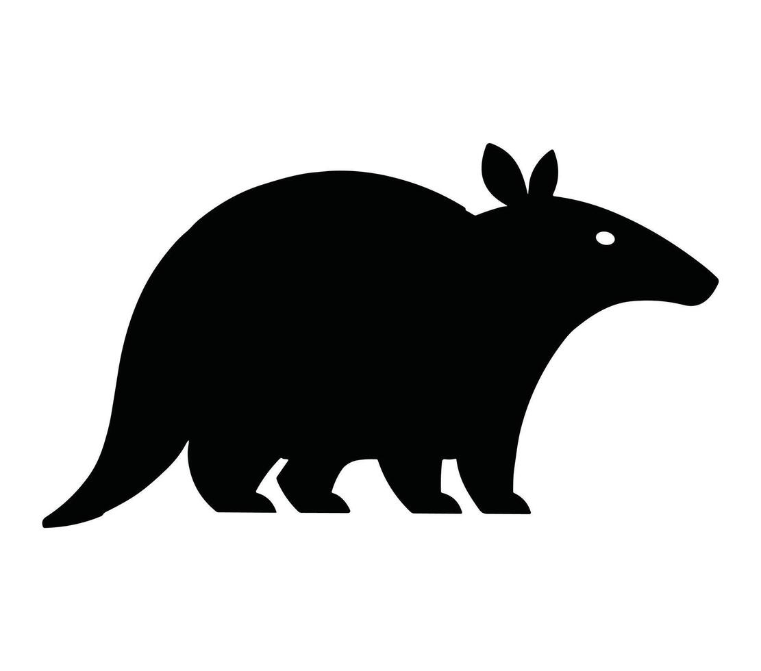 Aardvark Silhouette, Aardvark illustration, Aardvark graphic icon. vector