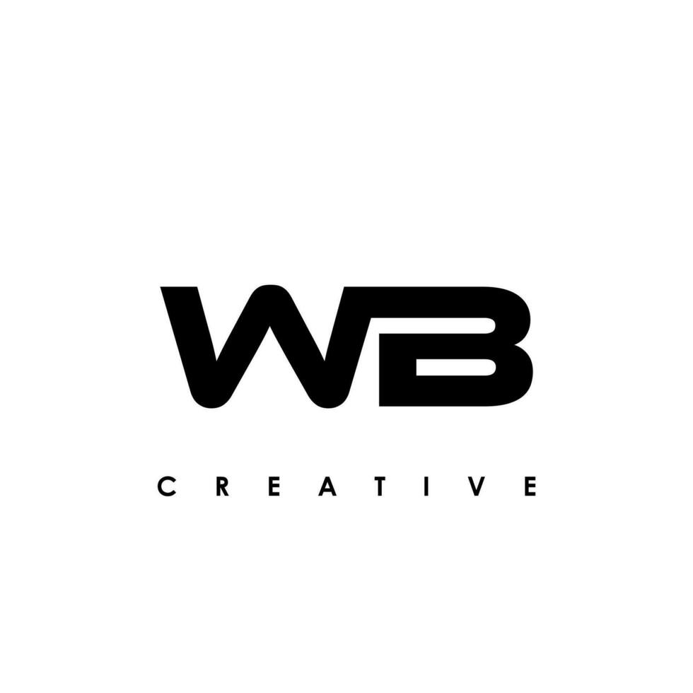 WB Letter Initial Logo Design Template Vector Illustration
