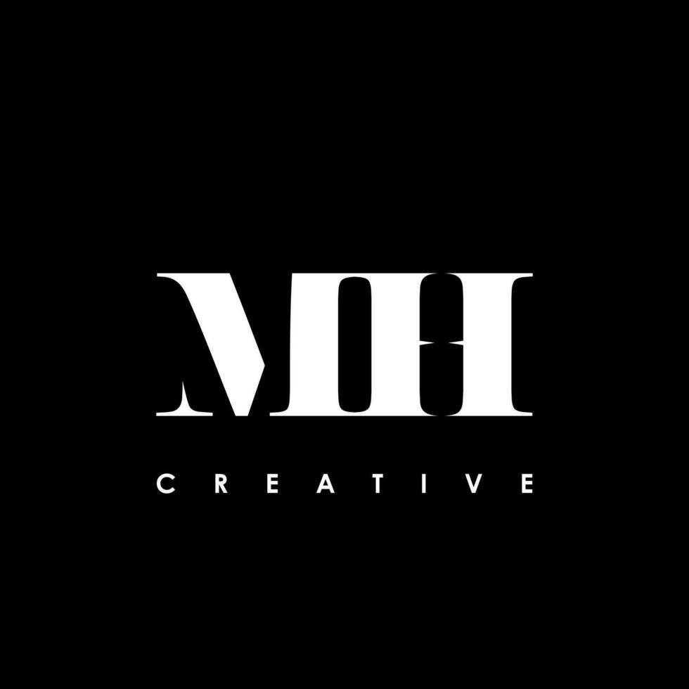 MH Letter Initial Logo Design Template Vector Illustration