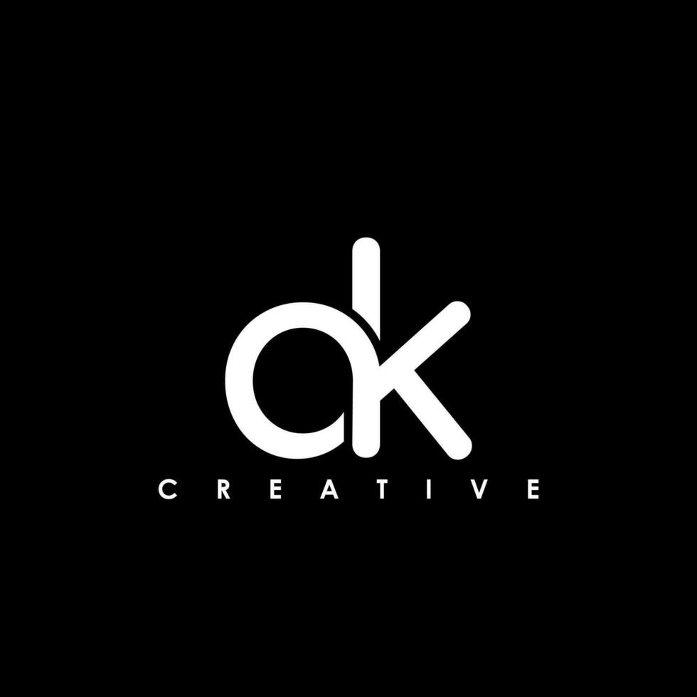 AK Letter Initial Logo Design Template Vector Illustration
