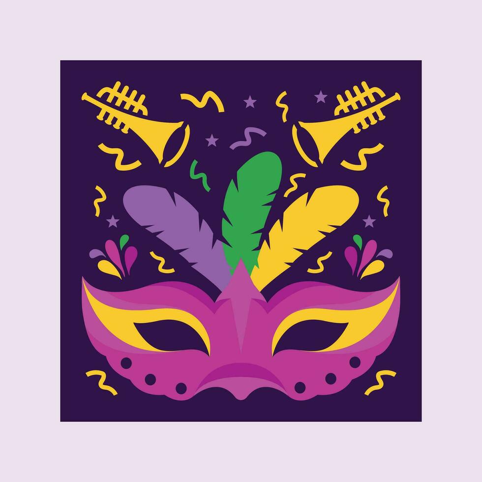 3D Layered Mardigras Background vector