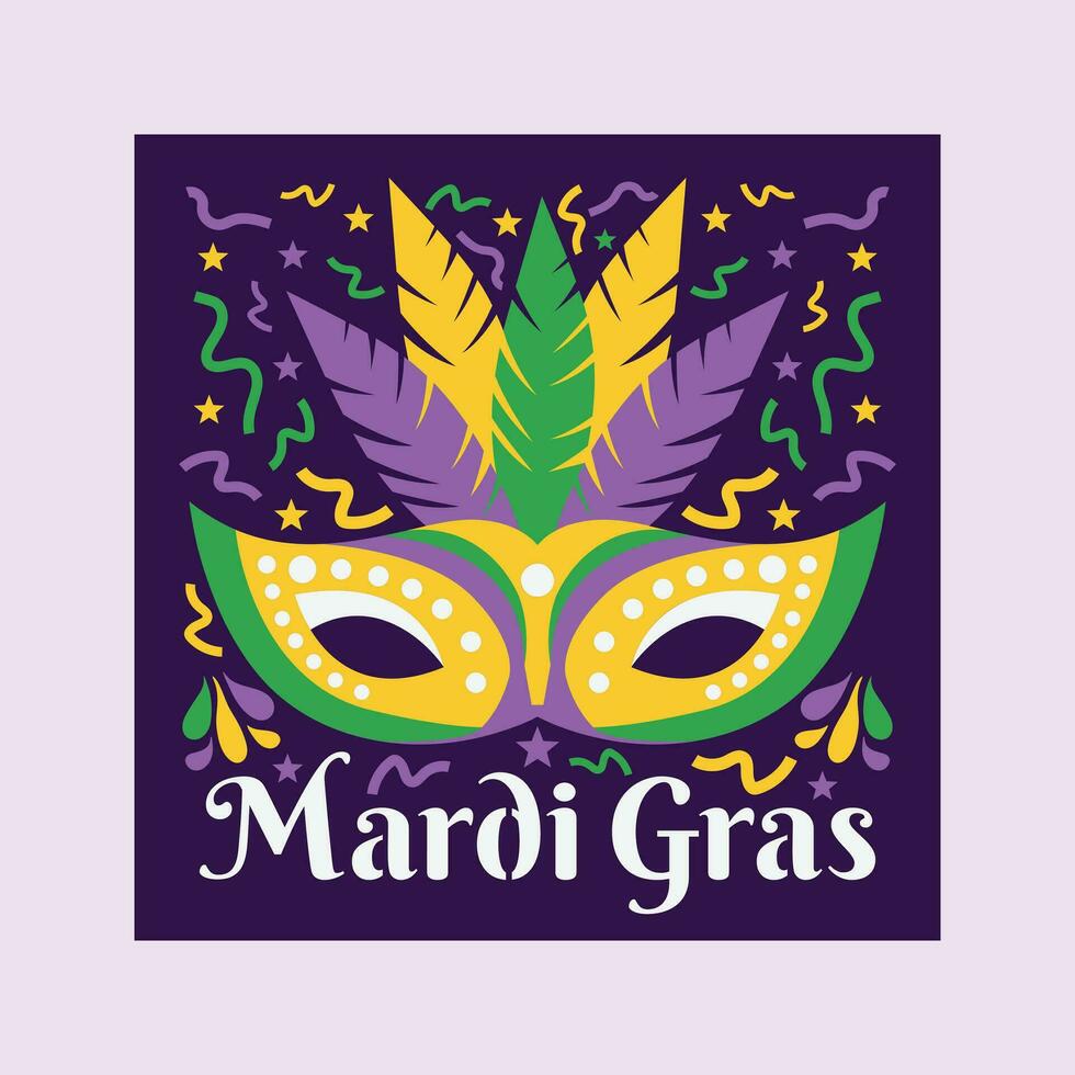 Mardigras 3D Layered Background vector