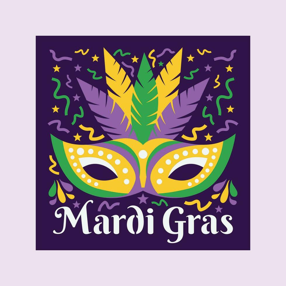 Mardi Gras 3d en capas antecedentes vector