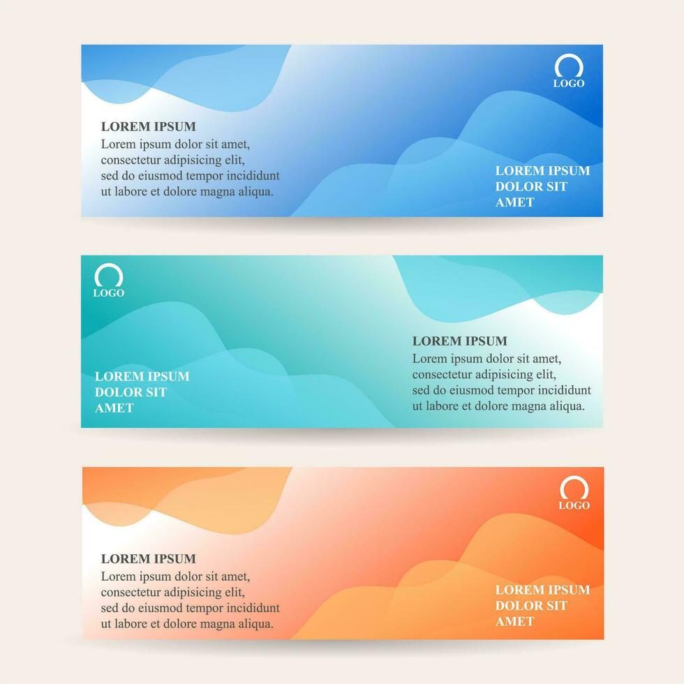 Geometric banner design with Vector presentation template