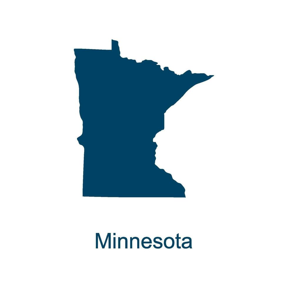 Minnesota mapa vector diseño plantillas aislado en blanco antecedentes