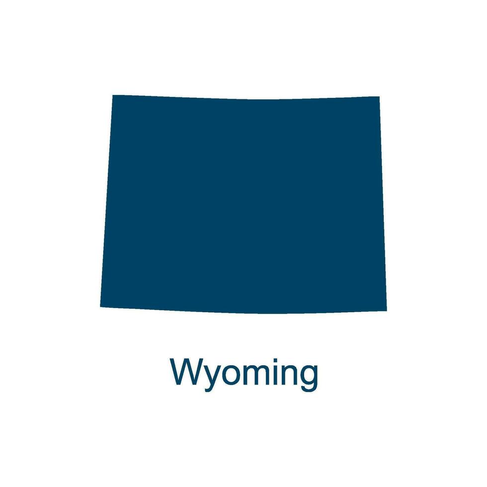 Wyoming mapa vector diseño plantillas aislado en blanco antecedentes