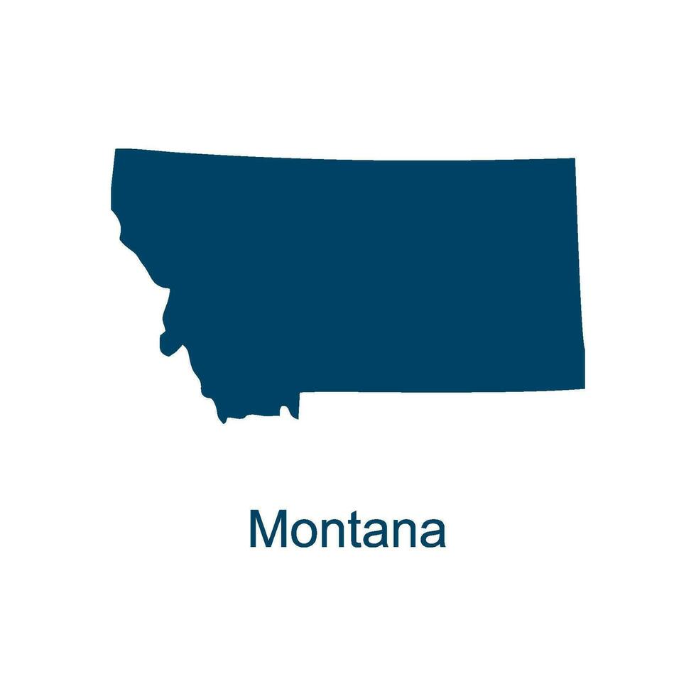 Montana mapa vector diseño plantillas aislado en blanco antecedentes