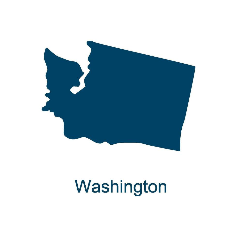 Washington map vector design templates