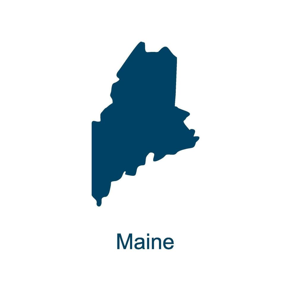 Maine mapa vector diseño plantillas aislado en blanco antecedentes