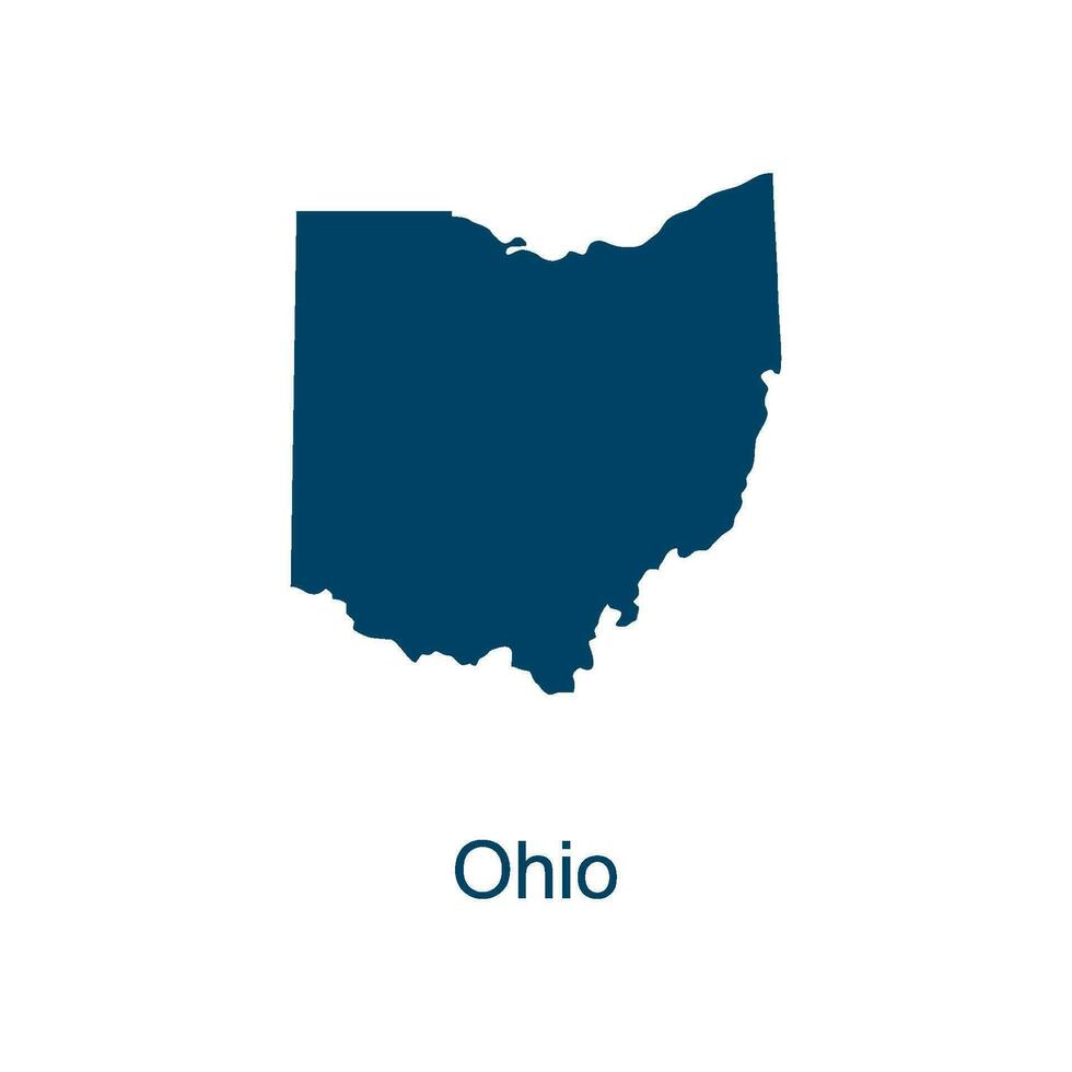 Ohio mapa vector diseño plantillas aislado en blanco antecedentes