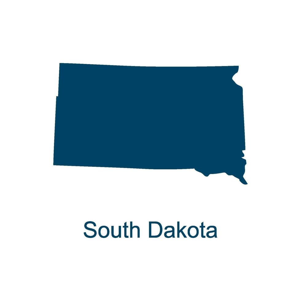 sur Dakota mapa vector diseño plantillas aislado en blanco antecedentes