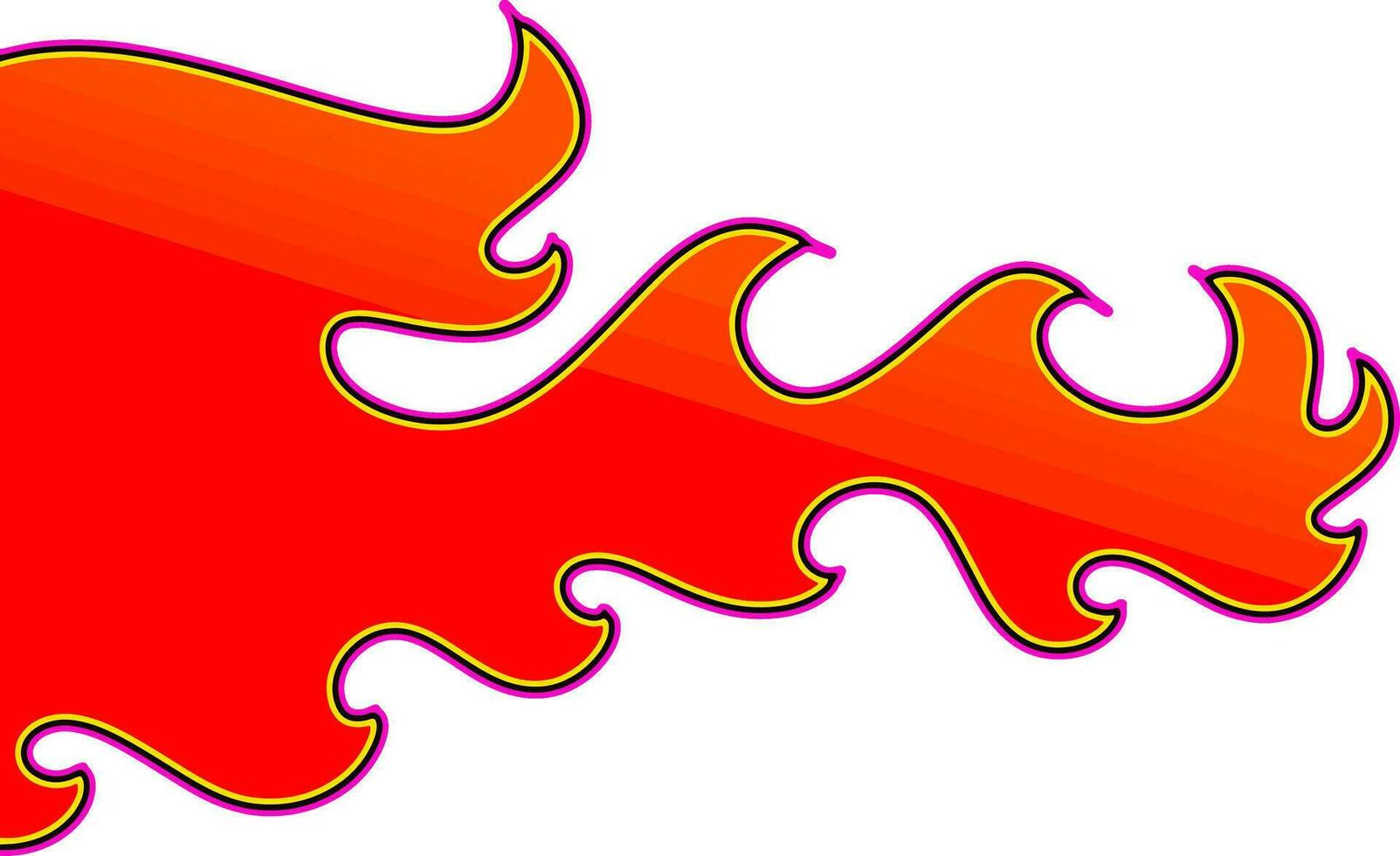 Tribal hotrod muscle car flame graphic for hoods, sides and motorcycles. Can be used as decal, sticker or tattoos too vector