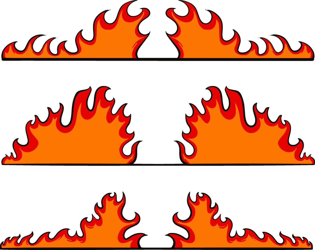Tribal hotrod muscle car flame graphic for hoods, sides and motorcycles. Can be used as decal, sticker or tattoos too vector