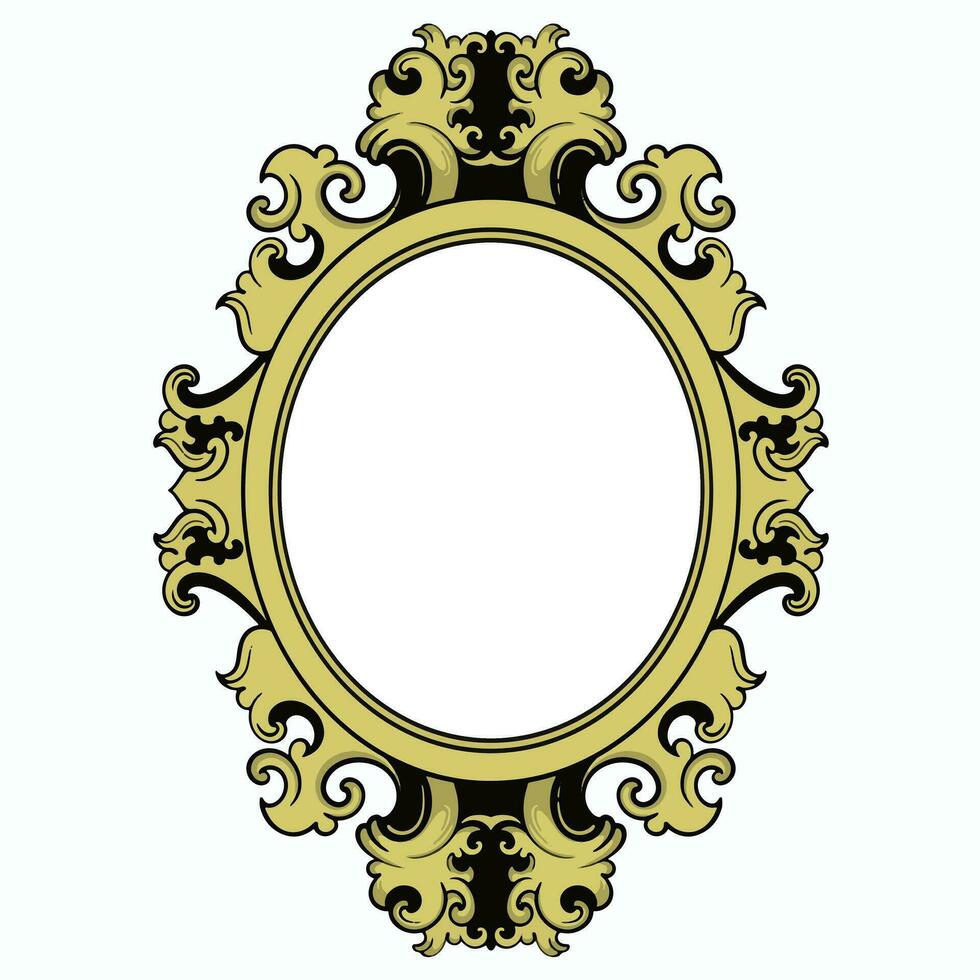 vintage frame ornament circle design vector format