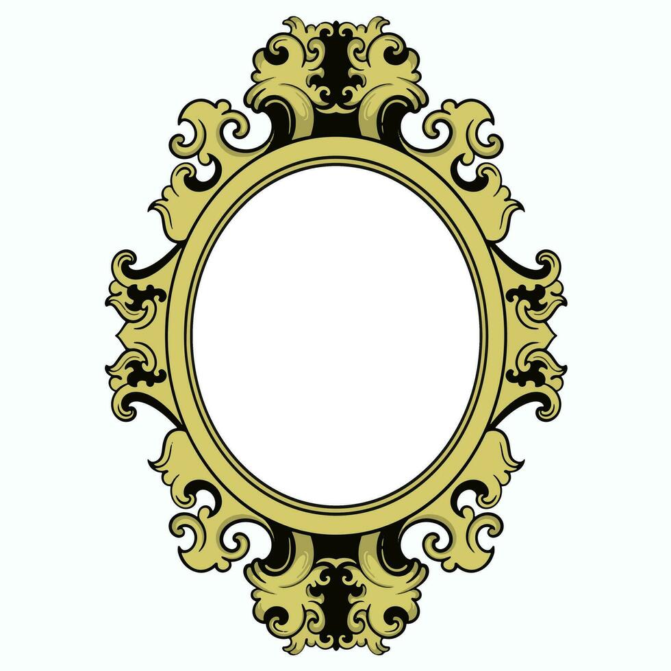 vintage frame ornament circle design vector format